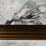 Тумба под телевизор с мраморной столешницей Uniqueness Marble варинант исполнения - 4 | Loft Concept в Рязани