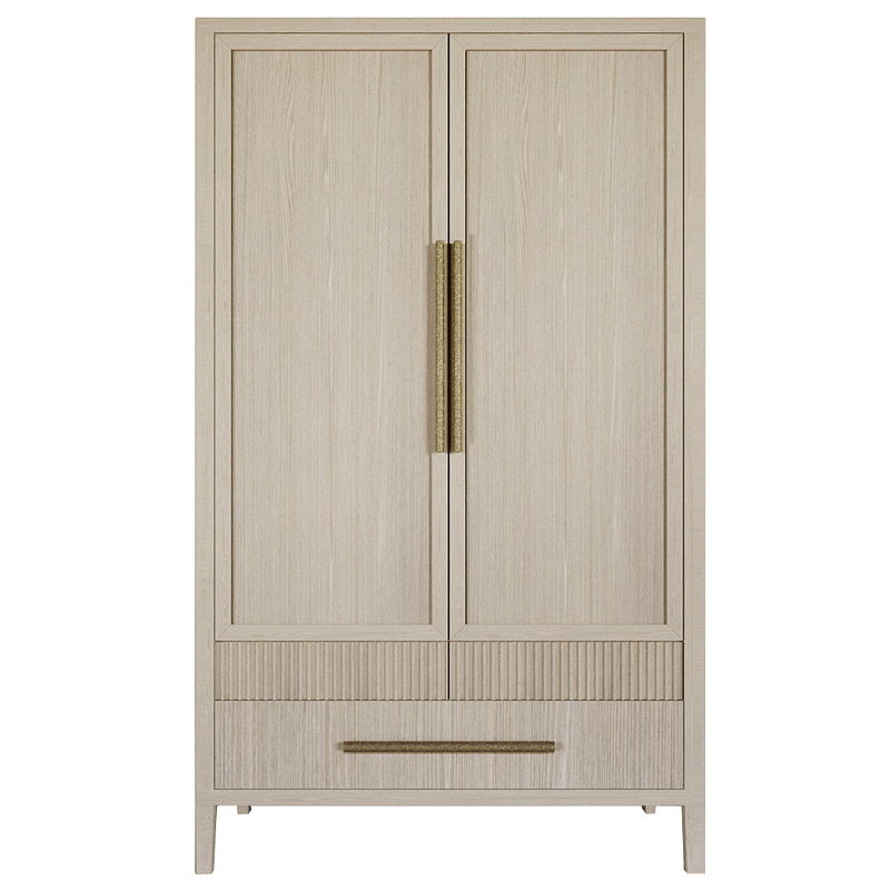 Шкаф платяной Primo с выдвижными ящиками шпон Черный дуб Древесина Золотой в Рязани | Loft Concept 