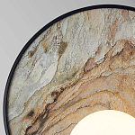 Бра круглое с каменным диском в металлической раме Sandstone Painting варинант исполнения - 2 | Loft Concept в Рязани