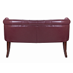 Диван из натуральной кожи на 4-х деревянных ножках из массива бука Chloe Leather Seating vine варинант исполнения - 3 | Loft Concept в Рязани