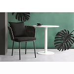 Стул мягкий с декором в виде плетеных лент на спинке и подлокотниках Semicircular Chair Decorated with Ribbons варинант исполнения - 5 | Loft Concept в Рязани