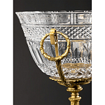 Чаша из рельефного стекла прозрачного цвета на бронзовой подставке Eden Garden варинант исполнения - 5 | Loft Concept в Рязани