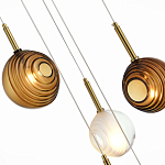 Люстра светодиодная с сферическими стеклянными плафонами Splatter варинант исполнения - 4 | Loft Concept в Рязани