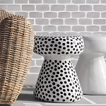 Дизайнерский журнальный стол белый в чёрный горох Gefan варинант исполнения - 1 | Loft Concept в Рязани