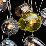 Люстра каскадная с 9-ю разноцветными стеклянными плафонами Kaleido варинант исполнения - 13 | Loft Concept в Рязани