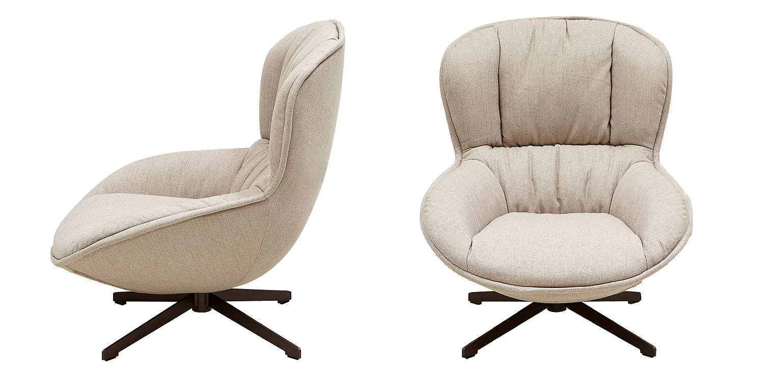 Кресло вращающееся бежевое Kemp Armchair Кресло вращающееся бежевое Kemp Armchair - Loft-Concept в Рязани