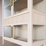 Витрина Primo со стеклянными фасадами и 2 ящиками Светлый дуб варинант исполнения - 5 | Loft Concept в Рязани