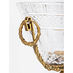 Чаша из рельефного стекла прозрачного цвета на бронзовой подставке Eden Garden варинант исполнения - 2 | Loft Concept в Рязани