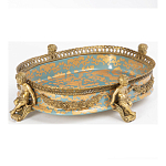 Чаша с орнаментом на ножках в виде бронзовых ангелов Eden Garden варинант исполнения - 2 | Loft Concept в Рязани