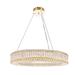 Люстра подвесная круглая из прозрачного хрусталя с золотым корпусом Selfsufficient варинант исполнения - 6 | Loft Concept в Рязани