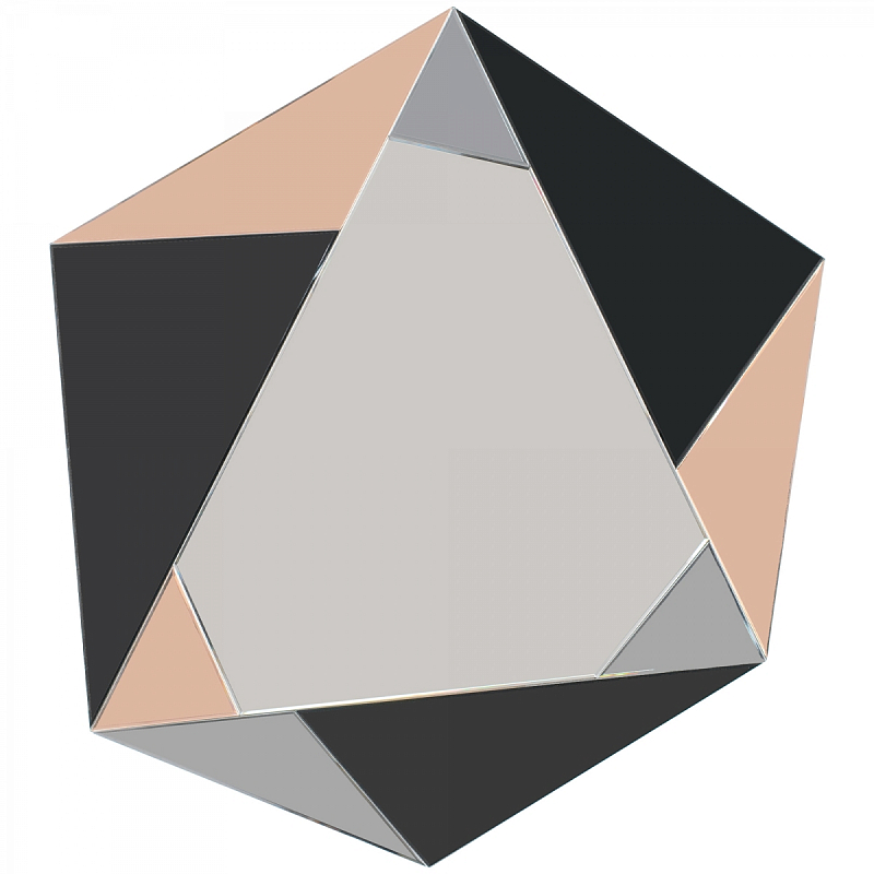 Зеркало Mirror Geometry Коричневый Черный Зеркало Mirror Geometry Коричневый Черный в Рязани | Loft Concept