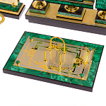 Настольный письменный набор из малахита с декором в виде лошади Leader Organizer варинант исполнения - 3 | Loft Concept в Рязани