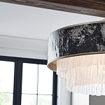 Люстра круглая с подвесками из текстурированного стекла молочного цвета Hinkley варинант исполнения - 7 | Loft Concept в Рязани