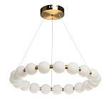 Люстра круглая с матовыми белыми шарами PEARLS Suspension варинант исполнения - 2 | Loft Concept в Рязани