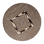 Столик журнальный круглый с полосатым узором Zebroids варинант исполнения - 2 | Loft Concept в Рязани