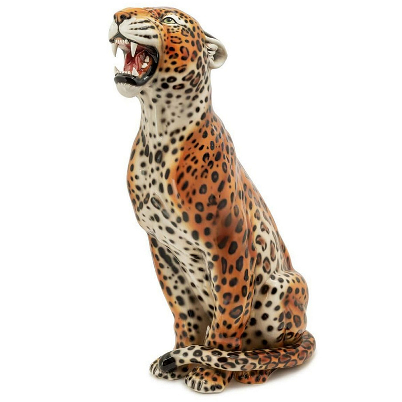 Статуэтка Leopard Right Оранжевый Черный Коричневый Статуэтка Leopard Right Оранжевый Черный Коричневый в Рязани | Loft Concept