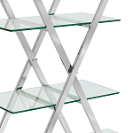 Стеллаж со стеклянными полками на стальном каркасе X-ray варинант исполнения - 3 | Loft Concept в Рязани