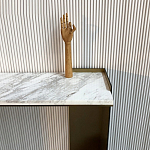 Консоль прямоугольная с основанием чёрного и золотого цвета Wrap варинант исполнения - 3 | Loft Concept в Рязани