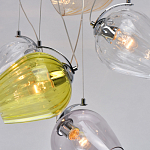 Люстра каскадная с 9-ю разноцветными стеклянными плафонами Kaleido варинант исполнения - 7 | Loft Concept в Рязани