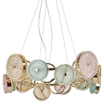 Люстра с плафонами из разноцветного стекла Glass Peonies варинант исполнения - 1 | Loft Concept в Рязани