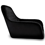 Барный стул со спинкой и подлокотниками на 4-х металлических ножках Douglas Rhombus Черный Велюр варинант исполнения - 2 | Loft Concept в Рязани