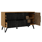 ТВ-тумба с  2-мя ящиками и закрытыми полками Stone Effect варинант исполнения - 4 | Loft Concept в Рязани