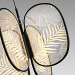 Люстра с гравировкой на акриловых плафонах Gravyura Black D 50 см варинант исполнения - 3 | Loft Concept в Рязани