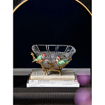 Чаша квадратная из прозрачного стекла с фигурками разноцветных птиц Eden Garden варинант исполнения - 2 | Loft Concept в Рязани