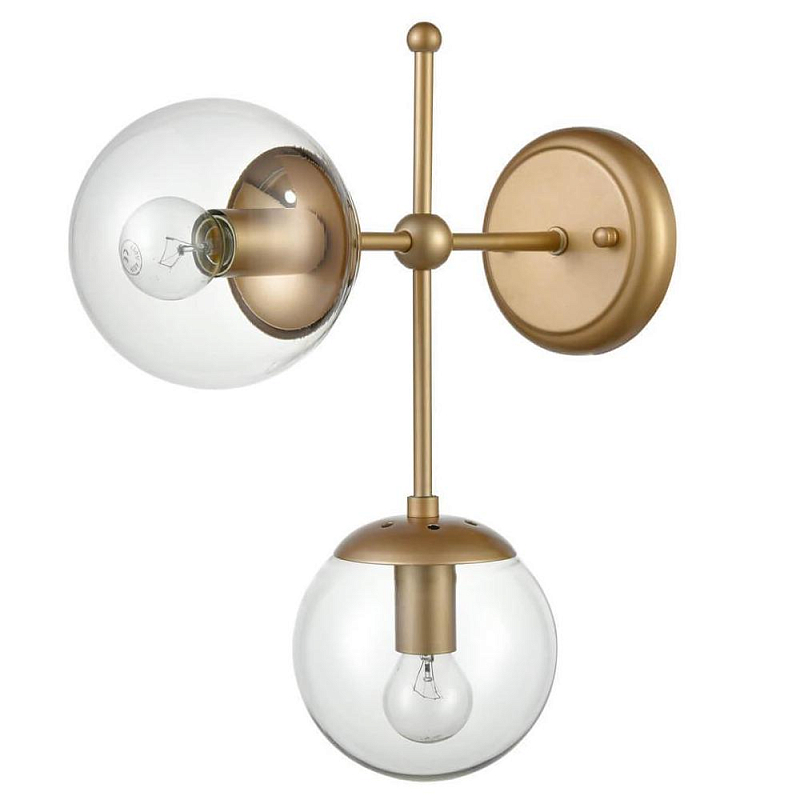 Бра Gold Balls Bra 2 Золотой Прозрачный Бра Gold Balls Bra 2 Золотой Прозрачный в Рязани | Loft Concept