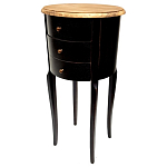 Комод маленький круглый c 3-мя ящиками и состаренным эффектом Vintage варинант исполнения - 1 | Loft Concept в Рязани