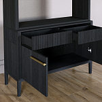 Стеллаж Primo с ящиками Черный дуб  варинант исполнения - 6 | Loft Concept в Рязани