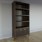 Книжный Стеллаж Elsa Dreams Walnut с задней стенкой варинант исполнения - 1 | Loft Concept в Рязани