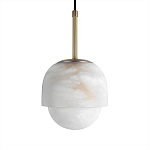 Подвесной светильник из белого алебастра Cryptocrystalline Stone варинант исполнения - 5 | Loft Concept в Рязани