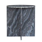 Столик кофейный с столешницей из черного мрамора Compact Black Marble Table варинант исполнения - 3 | Loft Concept в Рязани