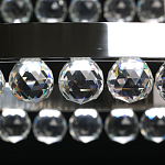 Люстра с тремя кольцами цвета хром и прозрачными хрустальными шарами по периметру Sacramento Transparent Balls Chandelier варинант исполнения - 6 | Loft Concept в Рязани