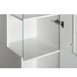 Шкаф-витрина белая с полками и стеклянной дверью Strict Lines варинант исполнения - 3 | Loft Concept в Рязани