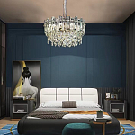 Круглая люстра с хрустальными подвесками на золотистом каркасе Gorgeous Crystal Light варинант исполнения - 14 | Loft Concept в Рязани