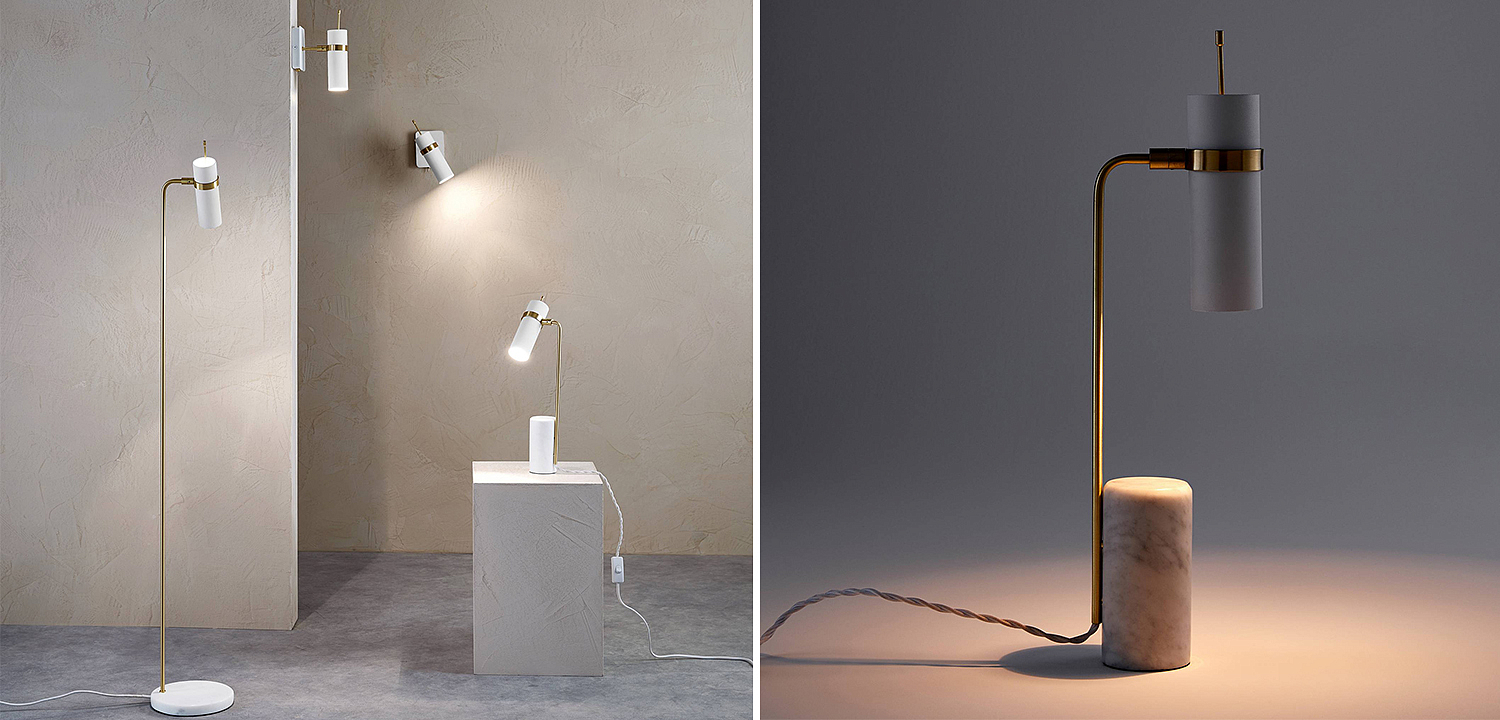 Настольная лампа Detlef Table lamp white marble Настольная лампа Detlef Table lamp white marble - Loft-Concept в Рязани