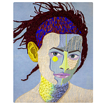 Картина с вышивкой Портрет wall panel People with the yellow ear 2 варинант исполнения - 3 | Loft Concept в Рязани