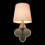 Бра с белым текстильным абажуром и фигурным основанием с зеркальной вставкой Vitorino варинант исполнения - 25 | Loft Concept в Рязани