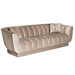 Диван трехместный велюровый серый Island of Comfort варинант исполнения - 1 | Loft Concept в Рязани