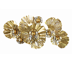 Панно настенное Blank Sheet Golden Flower варинант исполнения - 1 | Loft Concept в Рязани