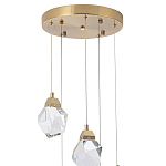 Каскадная люстра с 5-ю хрустальными плафонами Esme Crystal Brass Chandelier варинант исполнения - 3 | Loft Concept в Рязани