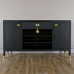 Комод-буфет Elsa Dreams Black с открытыми полками   варинант исполнения - 6 | Loft Concept в Рязани