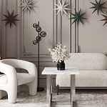 Кресло дизайнерское для лаунж зоны жемчужного цвета Pearl Lounge варинант исполнения - 3 | Loft Concept в Рязани