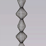 Торшер светодиодный с плетеным металлическим каркасом Metal Interweaving варинант исполнения - 2 | Loft Concept в Рязани