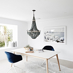 Люстра каплевидной формы украшенная серыми бусинами Wooden Beads Grey Chandelier варинант исполнения - 2 | Loft Concept в Рязани