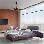 Потолочный вентилятор с тремя угловатыми лопастями Kichler варинант исполнения - 5 | Loft Concept в Рязани