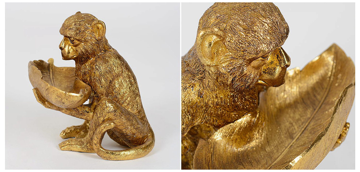 Статуэтка Golden Monkey with Leaf Статуэтка Golden Monkey with Leaf - Loft-Concept в Рязани