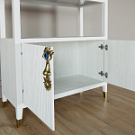 Стеллаж со стеклянными полками Elsa Dreams White варинант исполнения - 4 | Loft Concept в Рязани